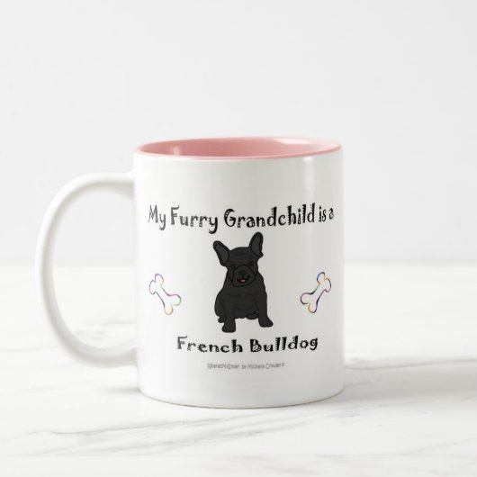 FrenchBulldogBlk Zweifarbige Tasse (Links)