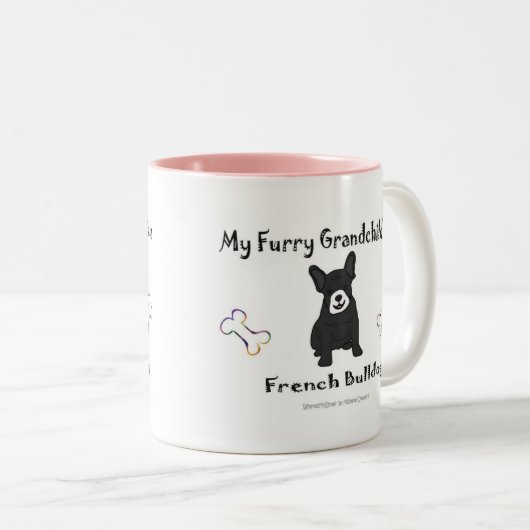 FrenchBulldogBlkWt Zweifarbige Tasse (VorderseiteRechts)