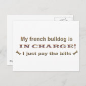 Frenchbulle Postkarte (Vorne/Hinten)