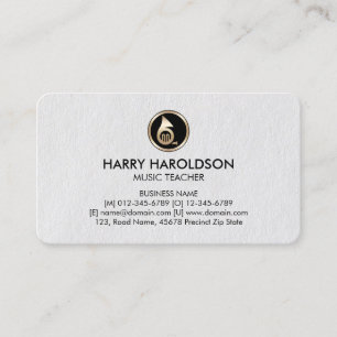 FrenchHorn Icon Music Teacher Premium BusinessCard Visitenkarte