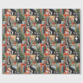 Frenchi Santa Paws Holiday Gift Geschenkpapier (Flach)