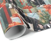 Frenchi Santa Paws Holiday Gift Geschenkpapier (Rolleneckpunkt)