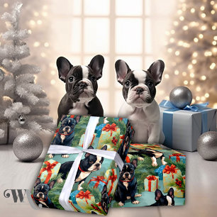 Frenchi Santa Paws Holiday Gift Geschenkpapier