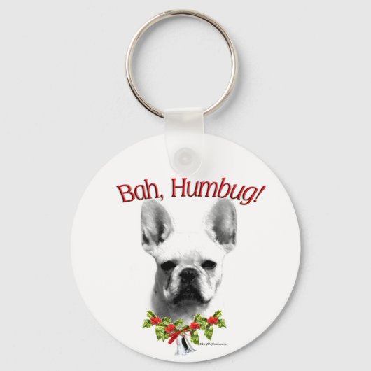 Frenchie Bah Humbug Schlüsselanhänger (Vorderseite)