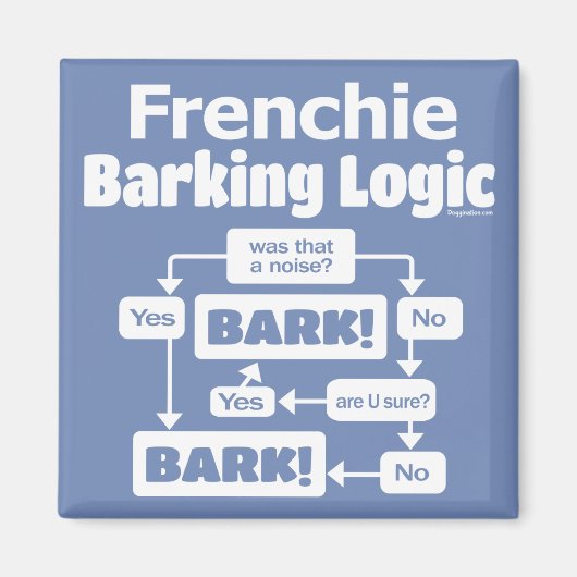 Frenchie Barking Logic Magnet (Vorne)