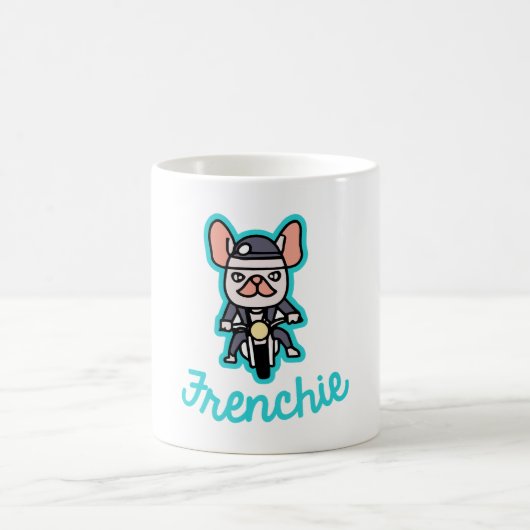 Frenchie Biker Motorrad Dog Eigentümer Frenchie Fu Kaffeetasse (Mittel)