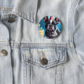 Frenchie Birthday Bash: Ein Niedlicher französisch Button (Beispiel)