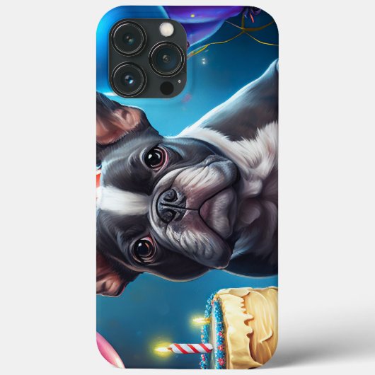 Frenchie Birthday Bash: Ein Niedlicher französisch Case-Mate iPhone Hülle (Rückseite)