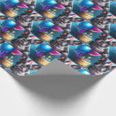 Frenchie Birthday Bash: Ein Niedlicher französisch Geschenkpapier (Ecke)