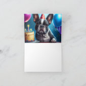 Frenchie Birthday Bash: Ein Niedlicher französisch Karte (Innenseite)