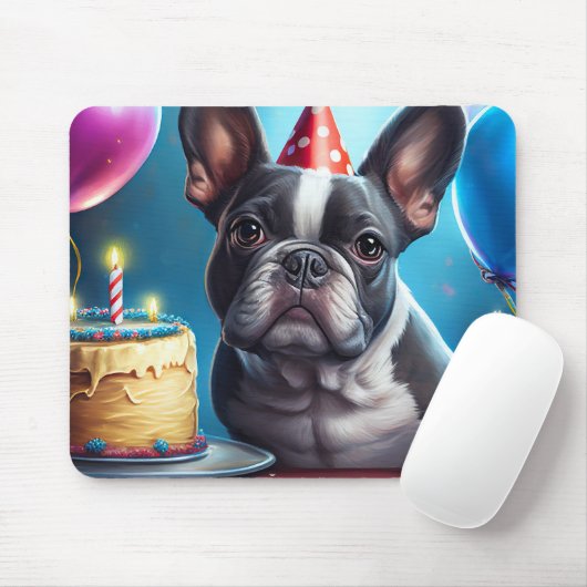 Frenchie Birthday Bash: Ein Niedlicher französisch Mousepad (Mit Mouse)