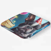 Frenchie Birthday Bash: Ein Niedlicher französisch Pappteller (Gewinkelt)