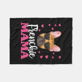 Frenchie Bulldog Mama Fleecedecke (Vorderseite (Horizontal))