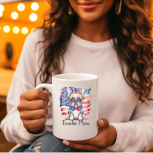 Frenchie Bulldog Mama Patriotische USA-Flagge  Jumbo-Tasse