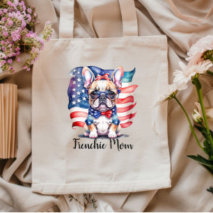 Frenchie Bulldog-Mama patriotische USA-Flagge  Tragetasche