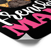Frenchie Bulldog Mama Poster (Ecke)