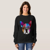 Frenchie Bulldog Niedlicher französischer Bulldog  Sweatshirt (Vorne ganz)