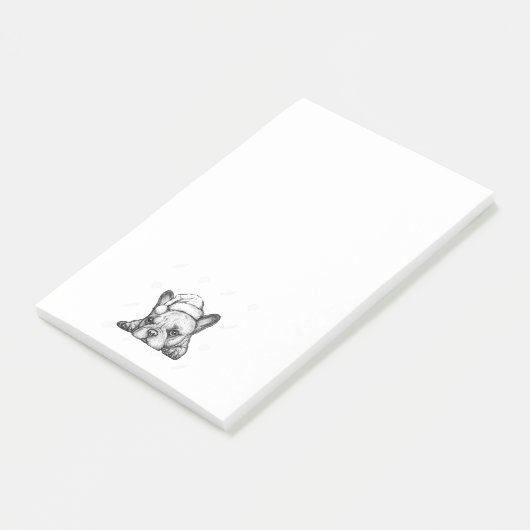 Frenchie Bulldoggen-Post-It Post-it Klebezettel (angewinkelt)