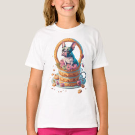 Frenchie Cake Break - französischer Bulldog auf ei T-Shirt