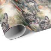 Frenchie Christmas Geschenkpapier (Rolleneckpunkt)