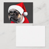 Frenchie Christmas Mitteilungskarte (Vorne/Hinten)