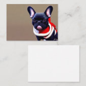 Frenchie Christmas Mitteilungskarte (Vorne/Hinten)