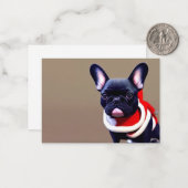 Frenchie Christmas Mitteilungskarte (Vorderseite/Rückseite Beispiel)