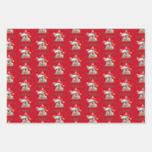 Frenchie Christmas Wrapping Paper Sheets Geschenkpapier Set (Vorderseite 2)
