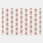 Frenchie Christmas Wrapping Paper Sheets Geschenkpapier Set (Vorderseite)