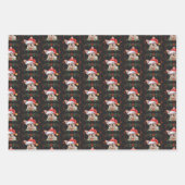 Frenchie Christmas Wrapping Paper Sheets Geschenkpapier Set (Vorderseite 3)