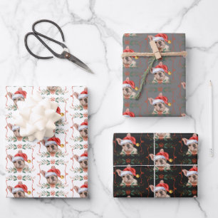 Frenchie Christmas Wrapping Paper Sheets Geschenkpapier Set