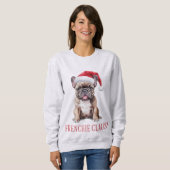 Frenchie Claus Niedlich French Bulldog Weihnachten Sweatshirt (Vorne ganz)