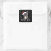 FRENCHIE CLAUS Square Quadratischer Aufkleber (Tasche)