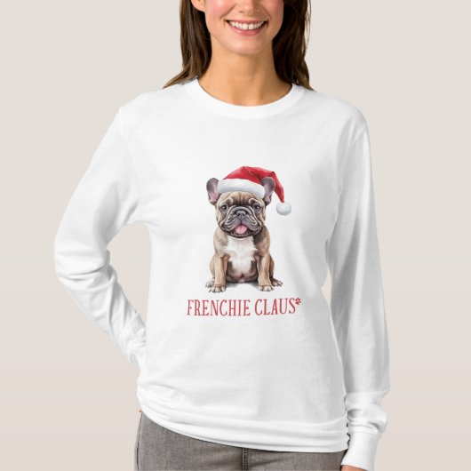 Frenchie Claus T-Shirt (Vorderseite)