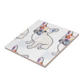 frenchie Clown Fliese (Seite)