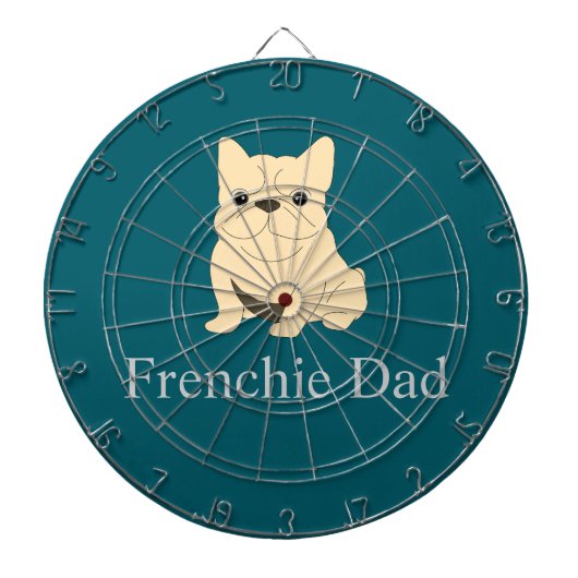 Frenchie Dad, cream French bulldog. Dartscheibe (vorne)