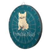 Frenchie Dad, cream French bulldog. Dartscheibe (Vorderseite rechts)