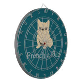 Frenchie Dad, cream French bulldog. Dartscheibe (Vorderseite Links)