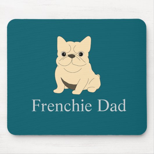Frenchie Dad, cream French bulldog. Mousepad (Vorne)