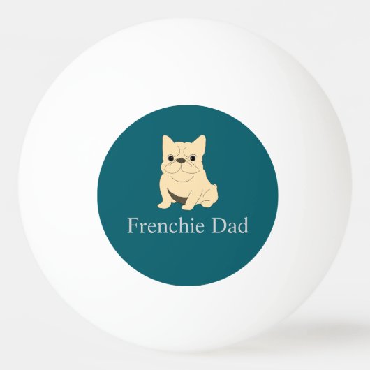 Frenchie Dad, cream French bulldog. Tischtennisball (Vorderseite)