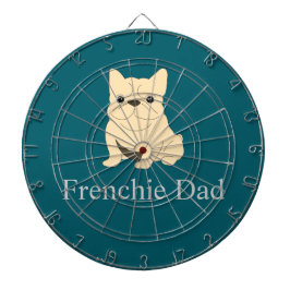 Frenchie Dad, cremefarbener Französischer Bulldogg Dartscheibe