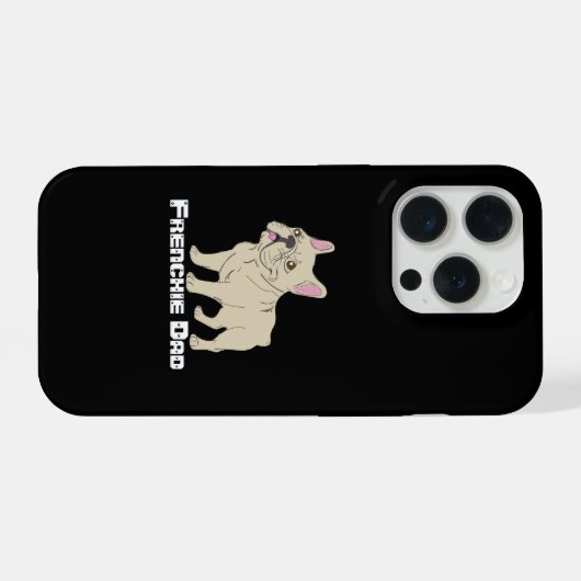 Frenchie Dad iPhone Hülle (Rückseite (Horizontal))
