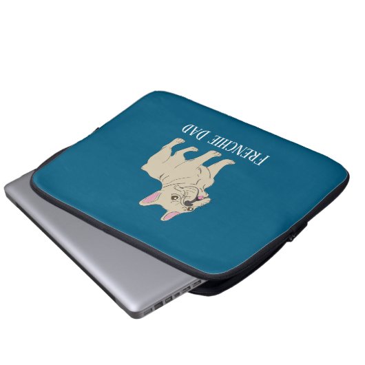 Frenchie Dad Laptopschutzhülle (Vorne Knopf)