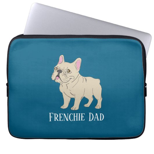 Frenchie Dad Laptopschutzhülle (Vorderseite)