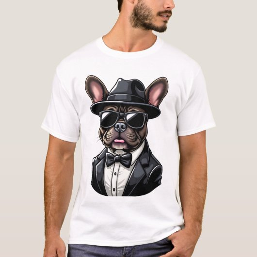 Frenchie der Gangster T-Shirt (Vorderseite)