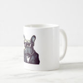 Frenchie der Partymann Kaffeetasse (VorderseiteRechts)