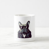 Frenchie der Partymann Kaffeetasse (Mittel)