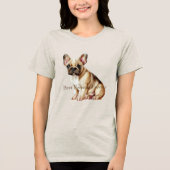 Frenchie Dog Best Friend Tri-Blend Shirt (Vorderseite)