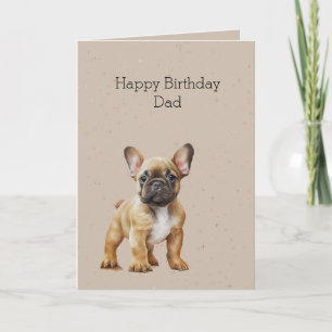 Frenchie Dog Birthday Vater Karte