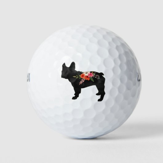 Frenchie Dog Breed Boho Silhouette Golfball (Vorderseite)